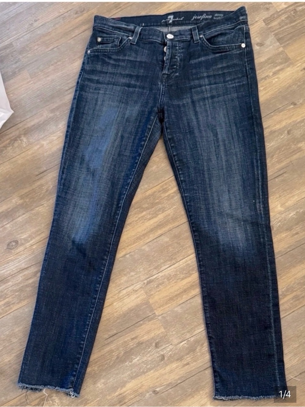 7 For All Mankind Josephina Skinny Boyfriend Size 26